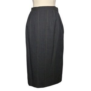 BURBERRY Vintage Classic Plaid Pencil Skirt